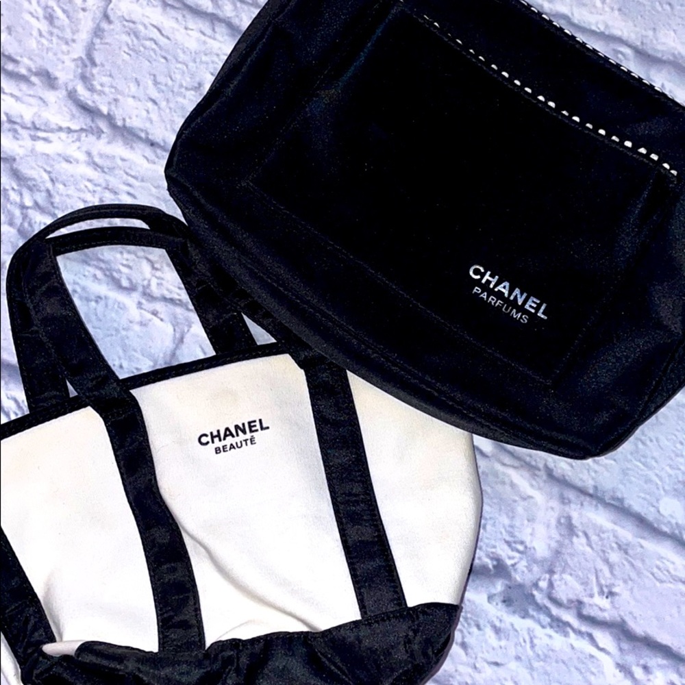 Chanel Bundle of 2 Travel Cosmetic Accessory Cases